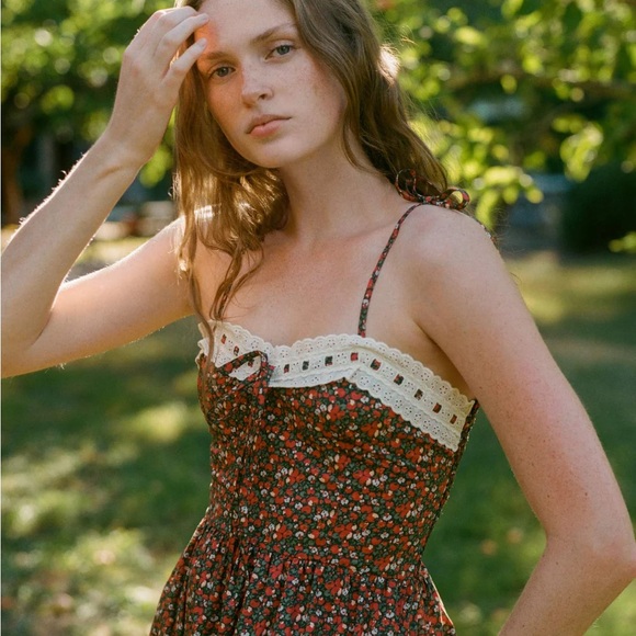 NWT Christy Dawn Emma Dress in Evergreen Apple Harvest - Picture 3 of 8